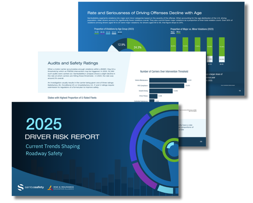 Graphic of SambaSafety's 2025 Driver Risk Report