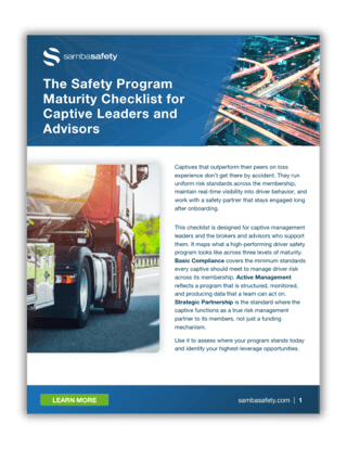 Checklist Captive Safety Program Checklist Captive Safety Program
