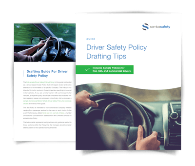 SambaSafety's free fleet safety policy sample guide SambaSafety's free fleet safety policy sample guide