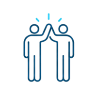 Graphic of 2 people high fiving