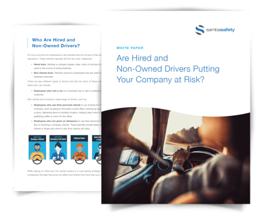 SambaSafety whitepaper discussing hired/non-pwned auto liability risk and how to prevent it