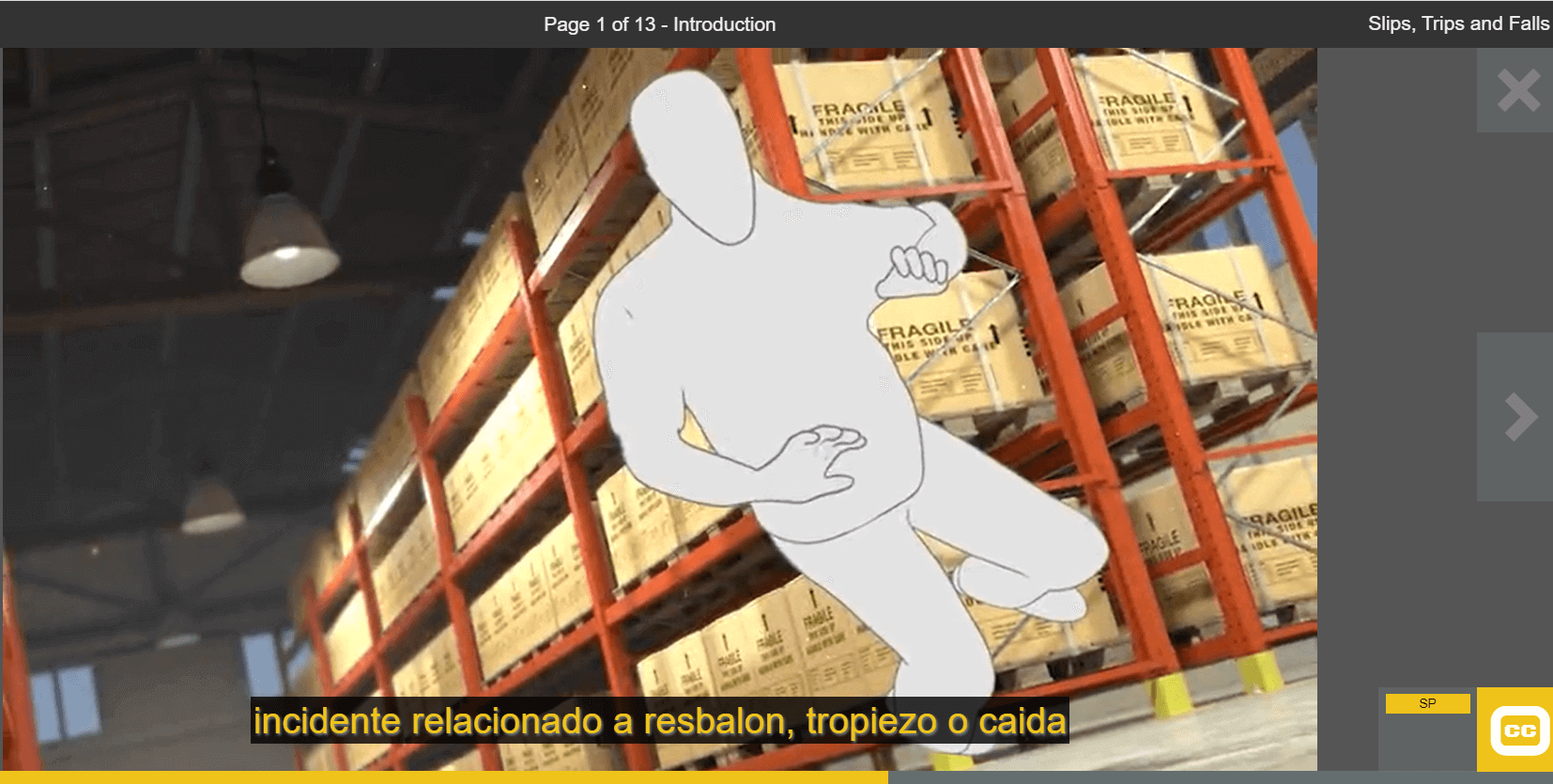 warehouse safety training online with spanish subtitles