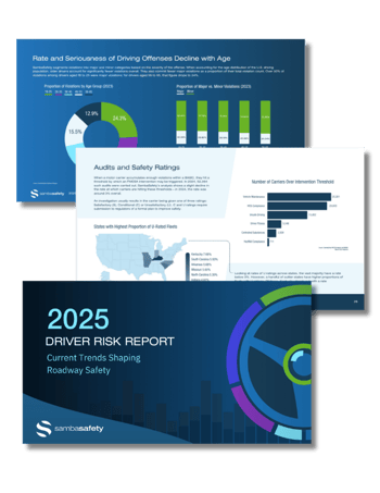 Graphic for SambaSafety's 2025 Driver Risk Report