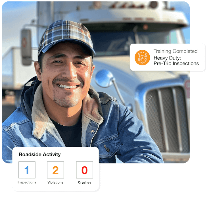 Roadside activity and driver training alerts for CDL drivers