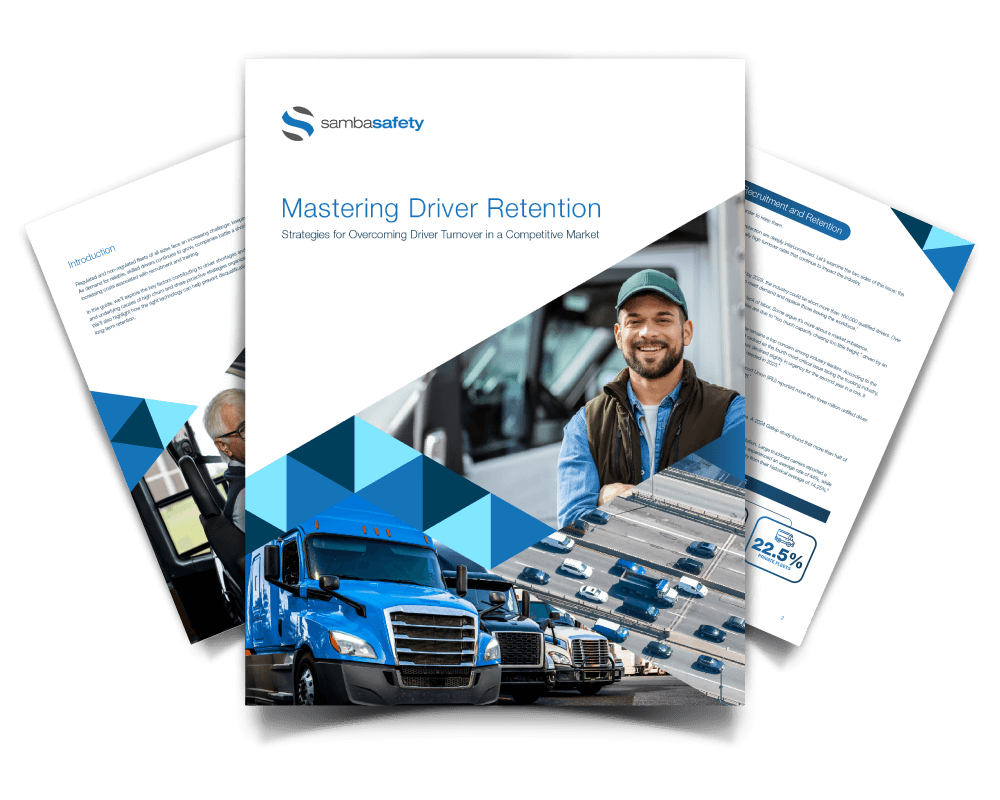 Graphic promoting SambaSafety's Driver Retention Guide