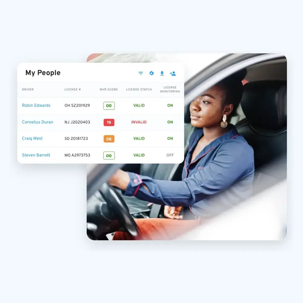 View the driver risk dashboard to see the risk your gig drivers present