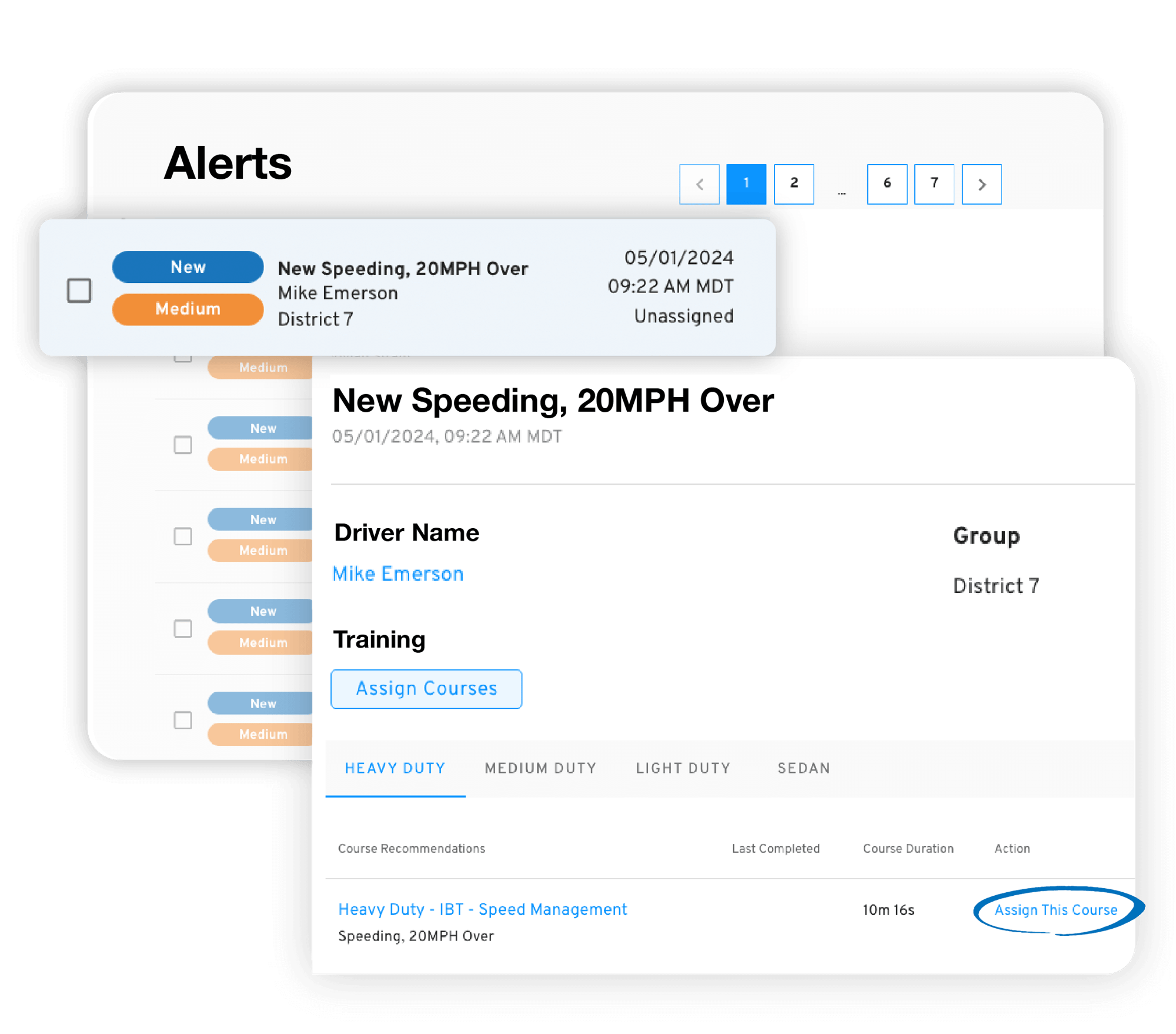 Intervene with risky drivers using online driver training