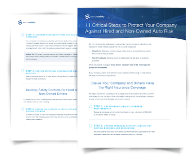 Checklist highlighting how companies can reduce hired and non-owned auto liability