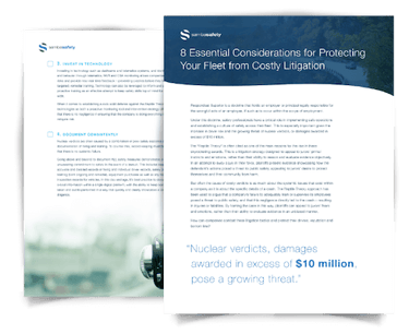 SambaSafety's checklist to protect fleets from costly litigation and avoid a nuclear verdict SambaSafety's checklist to protect fleets from costly litigation and avoid a nuclear verdict