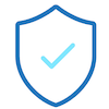 Trusted, verified and private icon