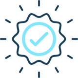 Graphic of a verification checkmark