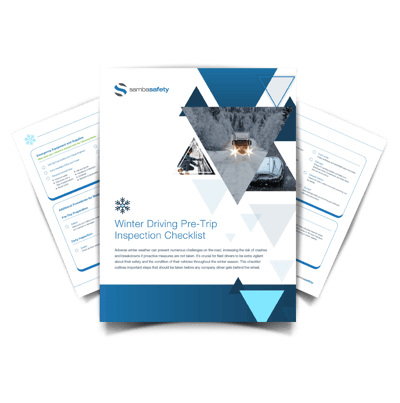 Checklist providing winter vehicle safety tips for fleets