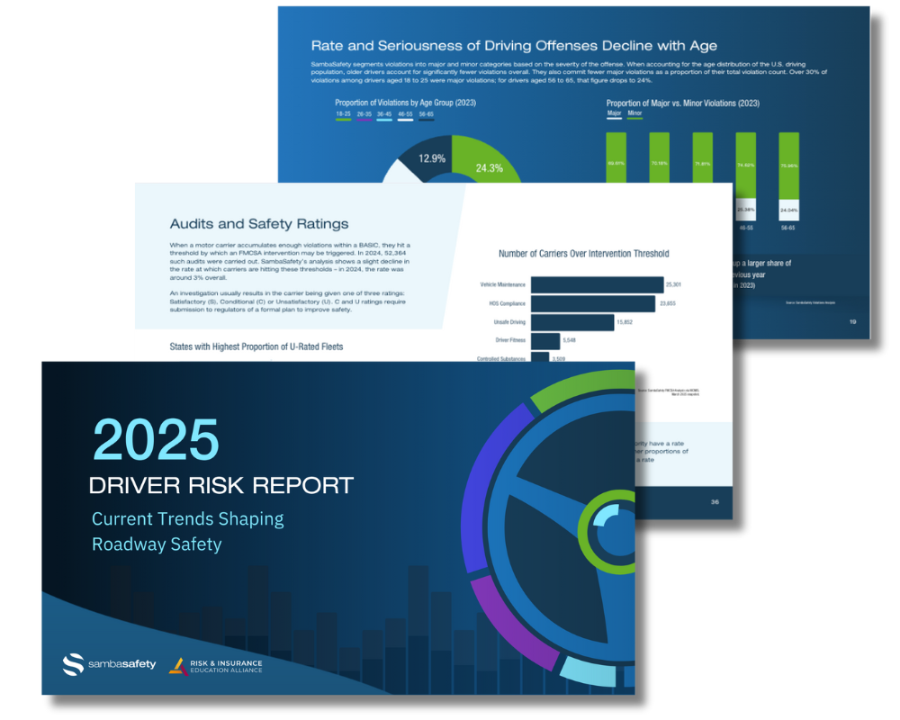 Graphic of SambaSafety's 2025 Driver Risk Report