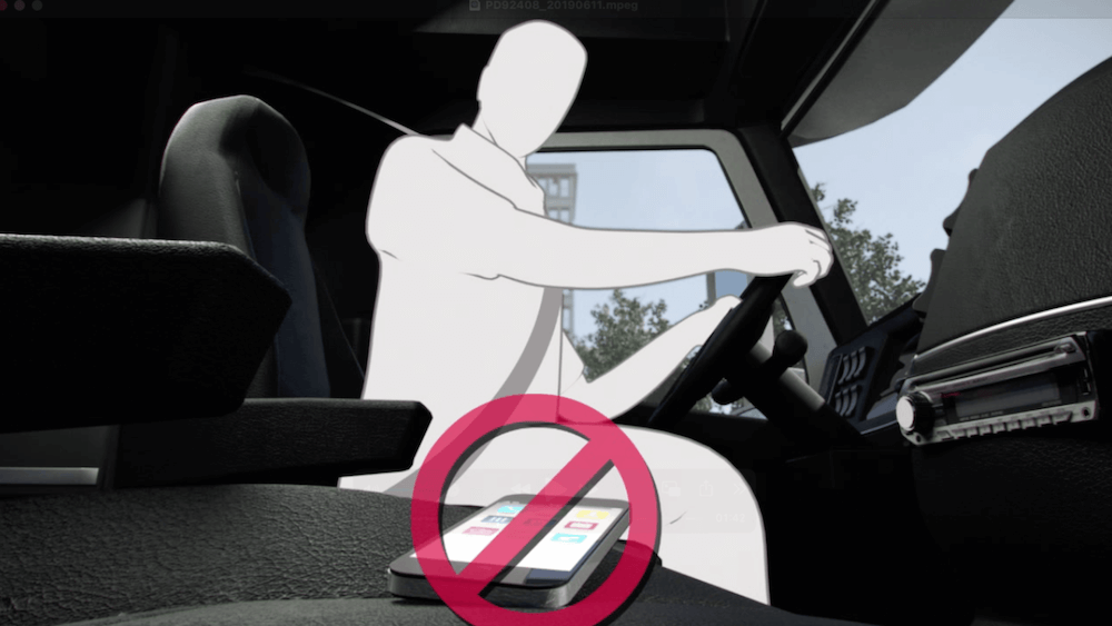 graphic of fleet distracted driver training