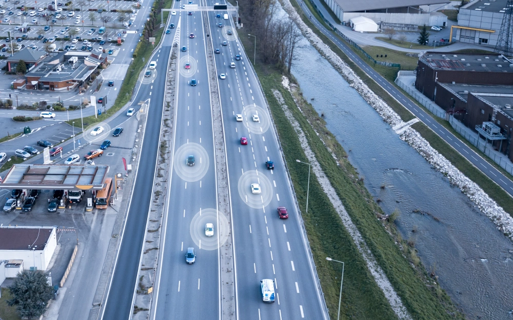 Telematics tracking in vehicles on a highway