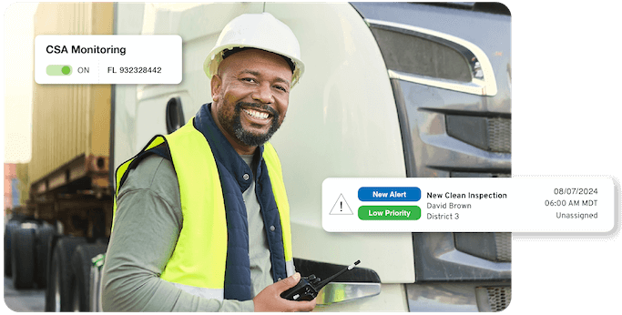 CSA monitoring for commercial drivers