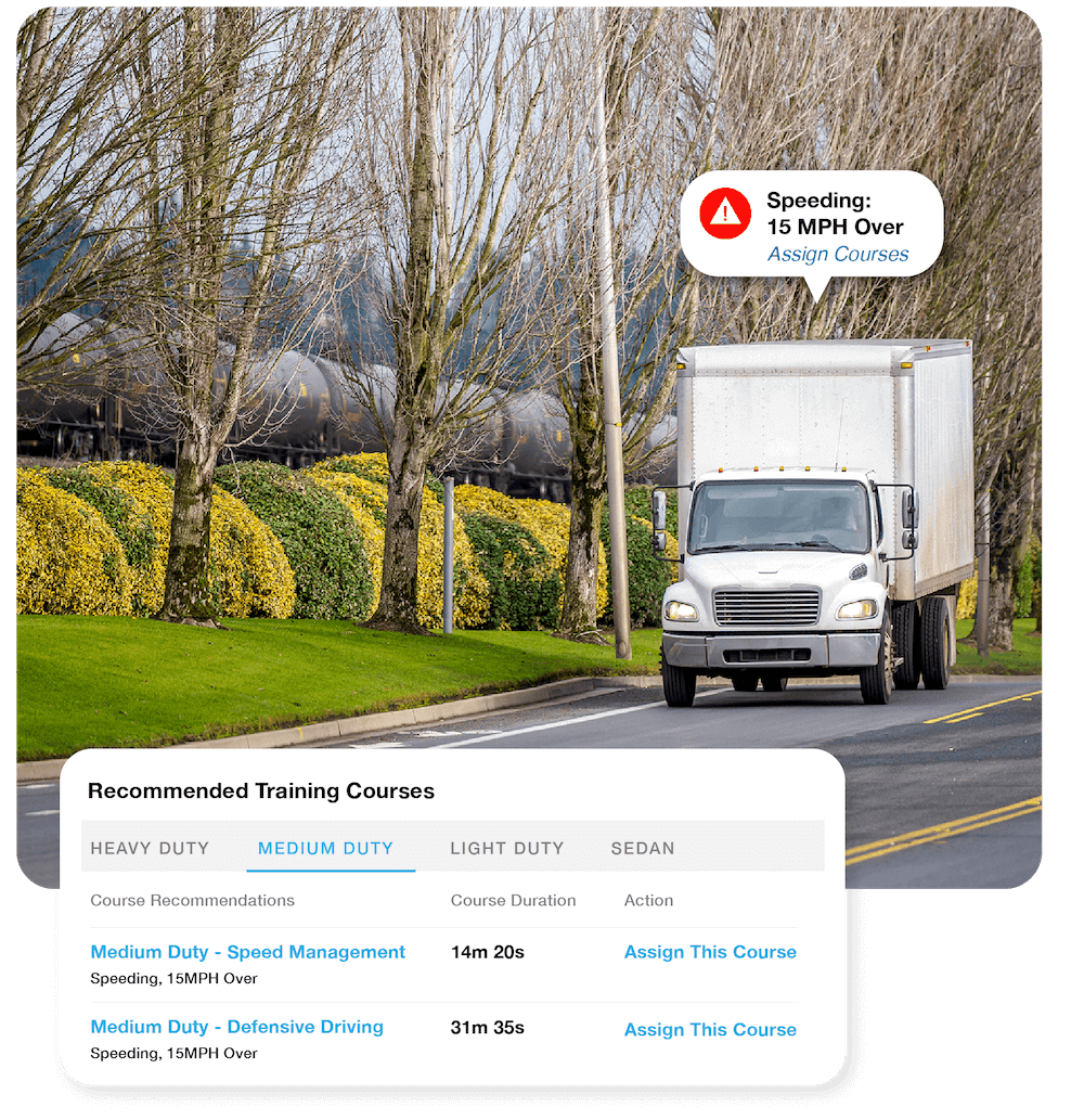 Online driver safety training for fleets