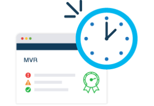 illustration of mvr on website with clock