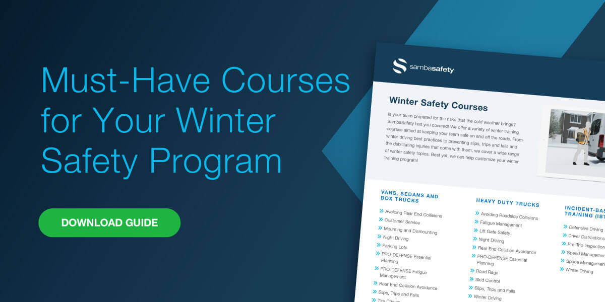 winter driver safety training plan